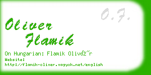 oliver flamik business card